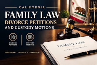 draft california family law divorce petitions and custody motions