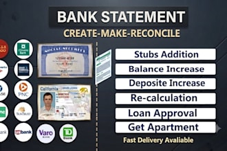 reconcile bank statement PDF to editable format