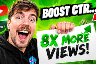 design realistic mr beast style thumbnails
