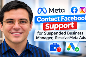contact facebook support for business manager, resolve meta ads business