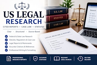 research US laws and prepare a cited legal research report