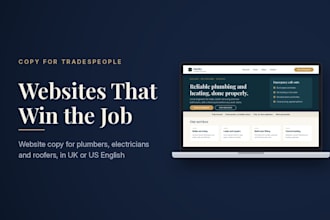 write website copy for plumbers, electricians, roofers and trades