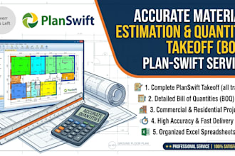 provide accurate planswift quantity takeoff and estimation