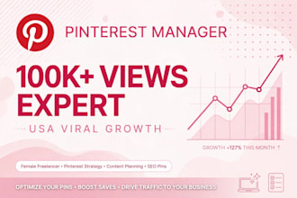 be your pinterest manager for USA viral growth