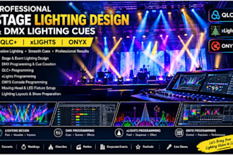stage lighting design and program dmx lighting cues qlc xlight onyx programming