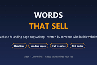 write website copy and landing page copy that sells