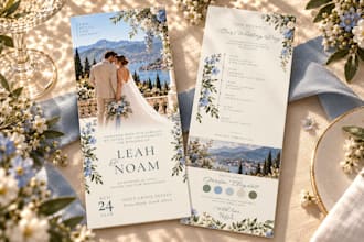 design luxury wedding invitations for print or mobile
