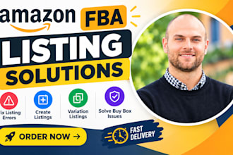 fix amazon fba listing error, listing creation, variation listing, buy box issue