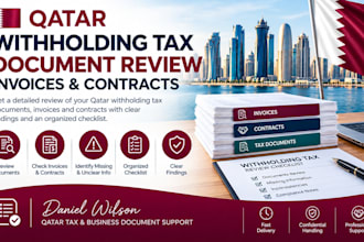 review your qatar withholding tax documents invoices and contracts