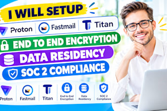 do proton fastmail titan  end to end encryption data residency soc 2 compliance