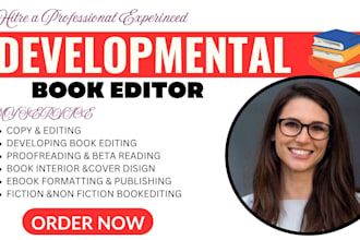 be developmental editor for nonfiction christian books, devotional, faith based