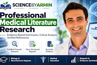 conduct medical literature research and evidence synthesis