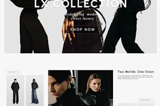 design your clothing brand website, streetwear website, and y2k shopify store