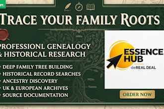 research your genealogy, ancestry, and family tree