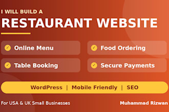 build a restaurant website with online menu and food ordering system