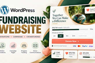 build a wordpress fundraising website with donations campaigns and crowdfunding