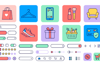 design modern e commerce vector icon set
