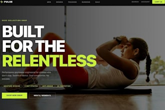 design a shopify fitness, fitness gym equipment, gym and activewear store