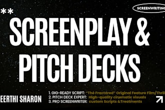 write a screenplay and visual pitch deck