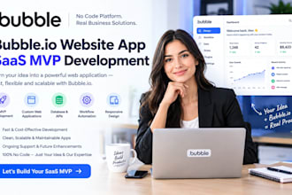 build bubble io website app ai saas mvp custom bubble developer web development