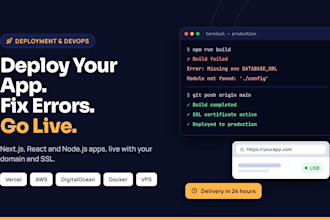 deploy your app and fix deployment errors