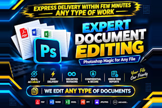 edit documents in photoshop, text editing