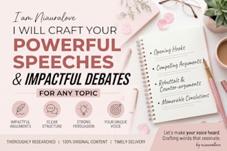 script impactful speeches and debates for any occasion