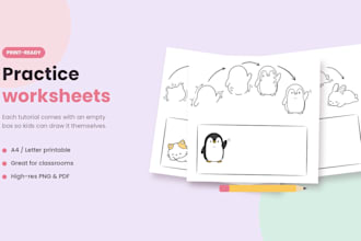 draw cute drawing step by step for kids