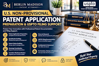 file your non provisional patent application as uspto patent attorney, ip lawyer
