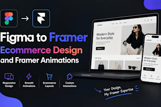 convert figma to framer ecommerce website design and framer animations