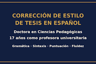corregir el estilo de tu tesis o trabajo académico en español