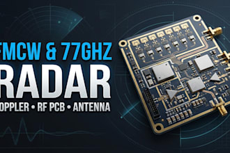 design fmcw radar, 77ghz mm wave, doppler radar, rf pcb and antenna hardware