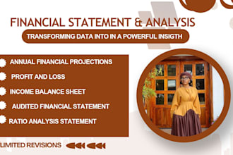 provide financial statements profit and loss cash flow ratio analysis