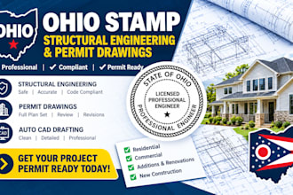provide ohio stamp and structural permit drawings