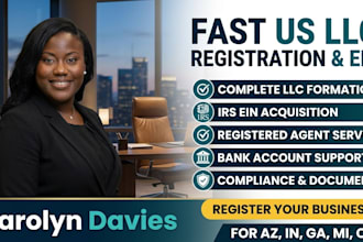 register US llc in arizona, indiana, georgia, michigan, ohio and get ein number