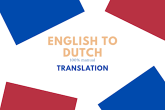 professionally translate english to dutch and vice versa