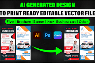 convert ai generated design into print ready editable file