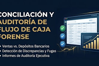 conciliación forense de flujos de efectivo y una auditoría interna financiera