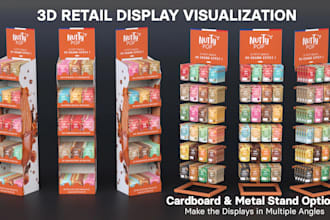 do design 3d posm, pos, pop, retail display product