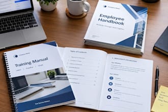 design employee handbooks, training manuals and format word files