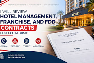 review hotel management hotel franchise agreements fdd contracts for legal risks