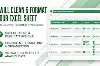 clean, format and organize your messy excel spreadsheet