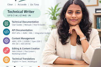technical documentation, user manuals and sops