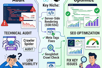 audit and optimize your react or nextjs website SEO