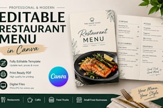 design canva menu restaurant menu editable menu template redesign