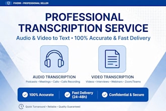 transcribe your audio and video to text accurately and fast