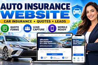 design auto insurance website for car insurance quotes agents and leads