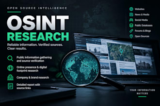 conduct osint research and create a public information report