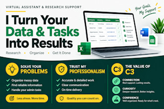do web research, data entry and spreadsheet cleanup