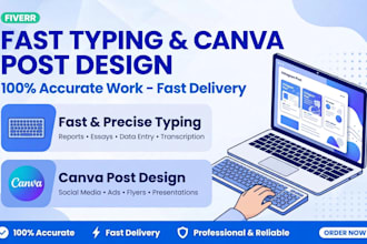 do data entry typing copy paste and canva post design